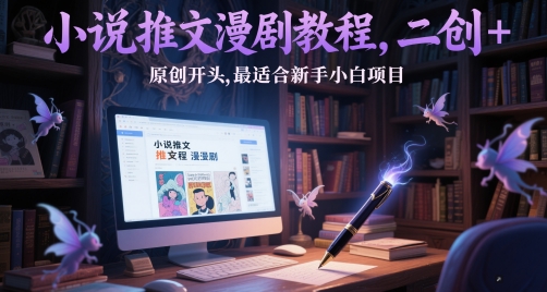 小说推文漫剧教程，二创+原创开头，最适合新手小白项目_超次元库