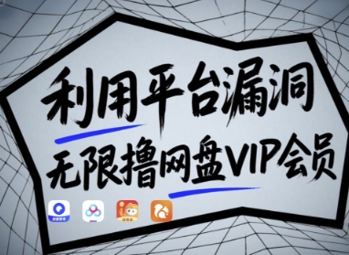 利用平台漏洞，无限撸网盘VIP会员，用户亲测有效!【漏洞原理+操作演示】_超次元库