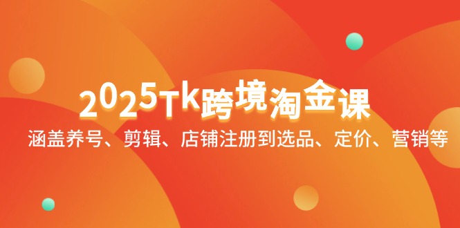 2025Tk跨境淘金课：涵盖养号、剪辑、店铺注册到选品、定价、营销等_超次元库