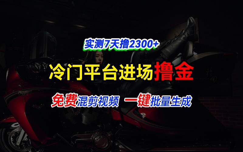 全新冷门平台vivo视频，快速免费进场搞米，通过混剪视频一键批量生成，实测7天撸2300+_超次元库