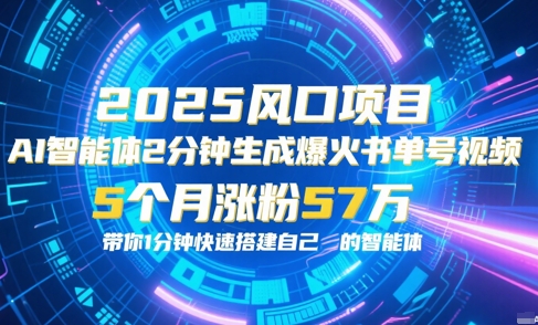 AI智能体2分钟一键生成爆火书单号原创视频，5个月涨粉57w，带你零代码1分钟搭建智能体_超次元库