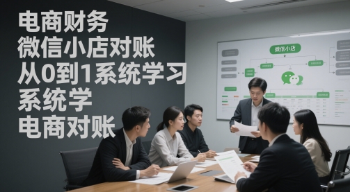 电商财务微信小店对账，从0到1系统学习电商对账_超次元库