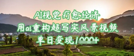 AI视觉疗愈经济：用ai重构超写实风景视频，单日变现多张_超次元库