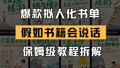 最新爆款拟人化书单玩法，假如书籍会说话，保姆级教程_超次元库