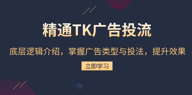精通TK广告投流：底层逻辑介绍，掌握广告类型与投法，提升效果_超次元库