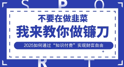 韭菜生涯终结者，我来教你做镰刀，2025如何通过“知识付费”实现财F自由【揭秘】_超次元库