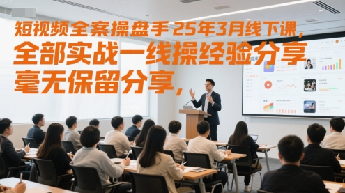 短视频全案操盘手25年3月线下课，全部实战一线操盘手经验分享，毫无保留分享，全是干货_超次元库