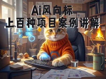 Ai风向标-附100种项目案例玩法-0基础小白到大神ai视频商业应用教学_超次元库