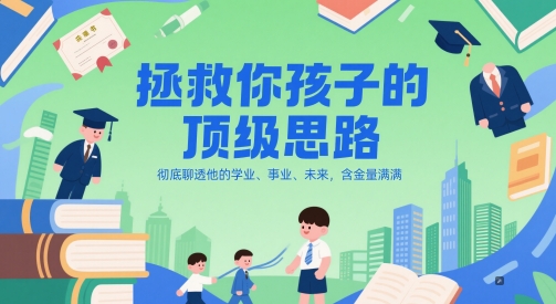 付费文章：拯救你孩子的顶级思路，彻底聊透他的学业、事业、未来，含金量满满_超次元库