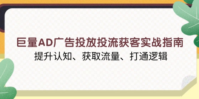 巨量AD广告投放投流获客实战指南，提升认知、获取流量、打通逻辑_超次元库