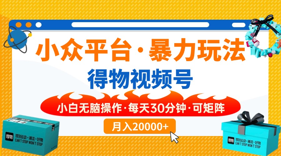 小众平台暴力玩法，一键搬运爆款视频，可矩阵小白无脑操作，每天30分钟…_超次元库