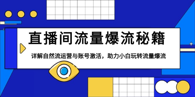 直播间流量爆流秘籍，详解自然流运营与账号激活，助力小白玩转流量爆流_超次元库