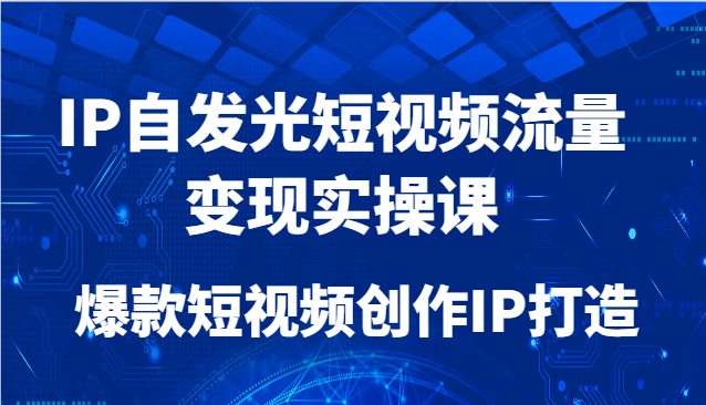 IP自发光短视频流量变现实操课，爆款短视频创作IP打造_超次元库