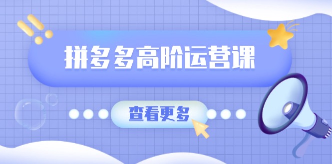 拼多多高阶运营课：极致群爆款玩法，轻付费无尽复制，打造单品爆款之路_超次元库