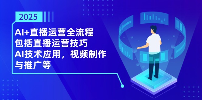 2025AI+直播运营全流程，包括直播运营技巧，AI技术应用，视频制作与推广等_超次元库
