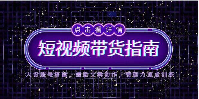 2025短视频带货指南，人设账号搭建，爆款文案创作，表现力速成训练_超次元库