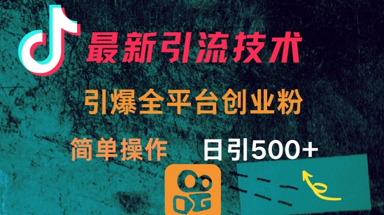 最新引流方法，引爆全平台的一个创业粉，简单操作日引300+_超次元库