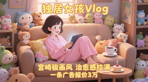 单个账号涨粉71W！用AI制作独居女孩Vlog，宫崎骏画风，治愈感拉满，一条广告报价3W_超次元库